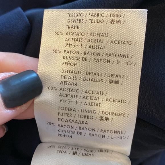 Alexander McQueen navy blue sheath dress deep V size IT40 - Picture 12 of 16